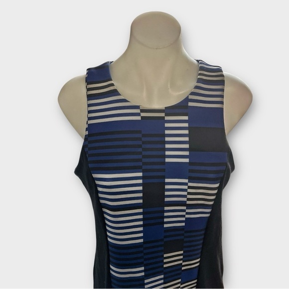 1. Michael Kors Black, Blue and White Sheath Dress Size 6 - Picture 9 of 10